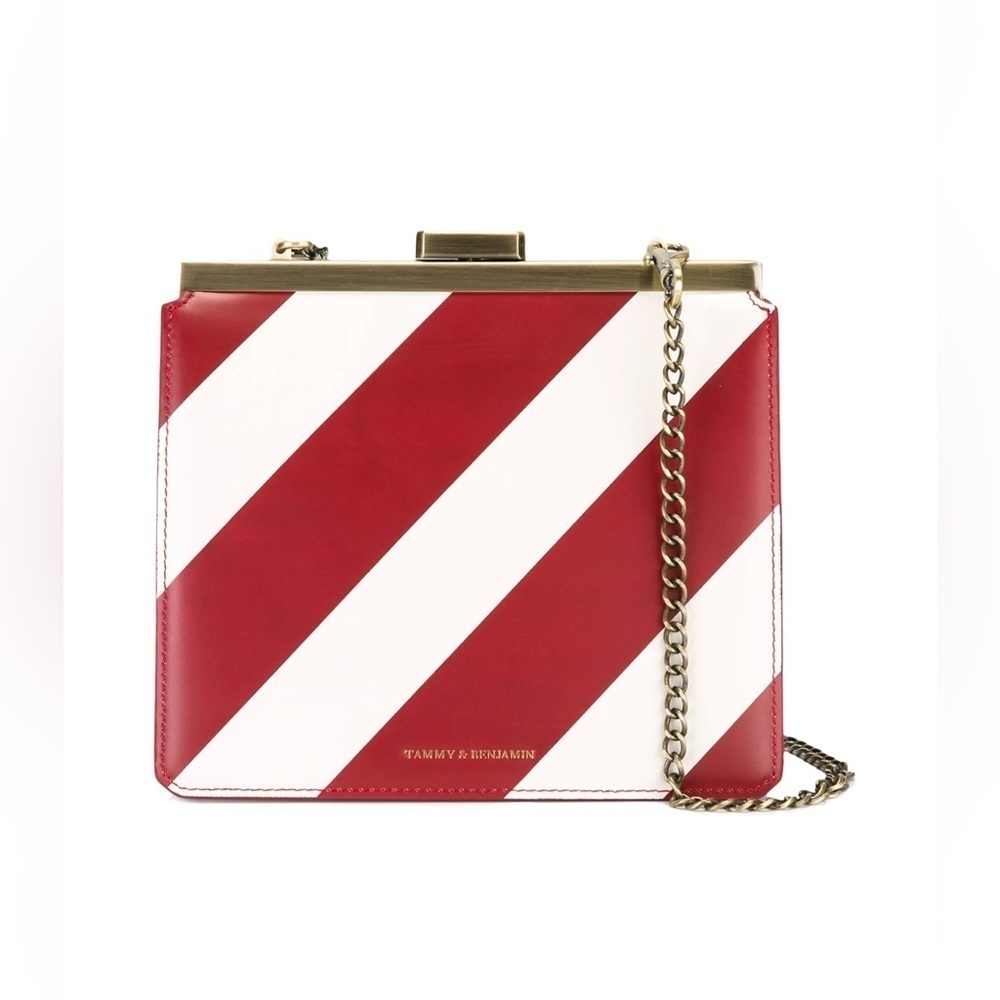 Tammy&Benjamin striped shoulder bag. Hardly used! Pristine Condition!